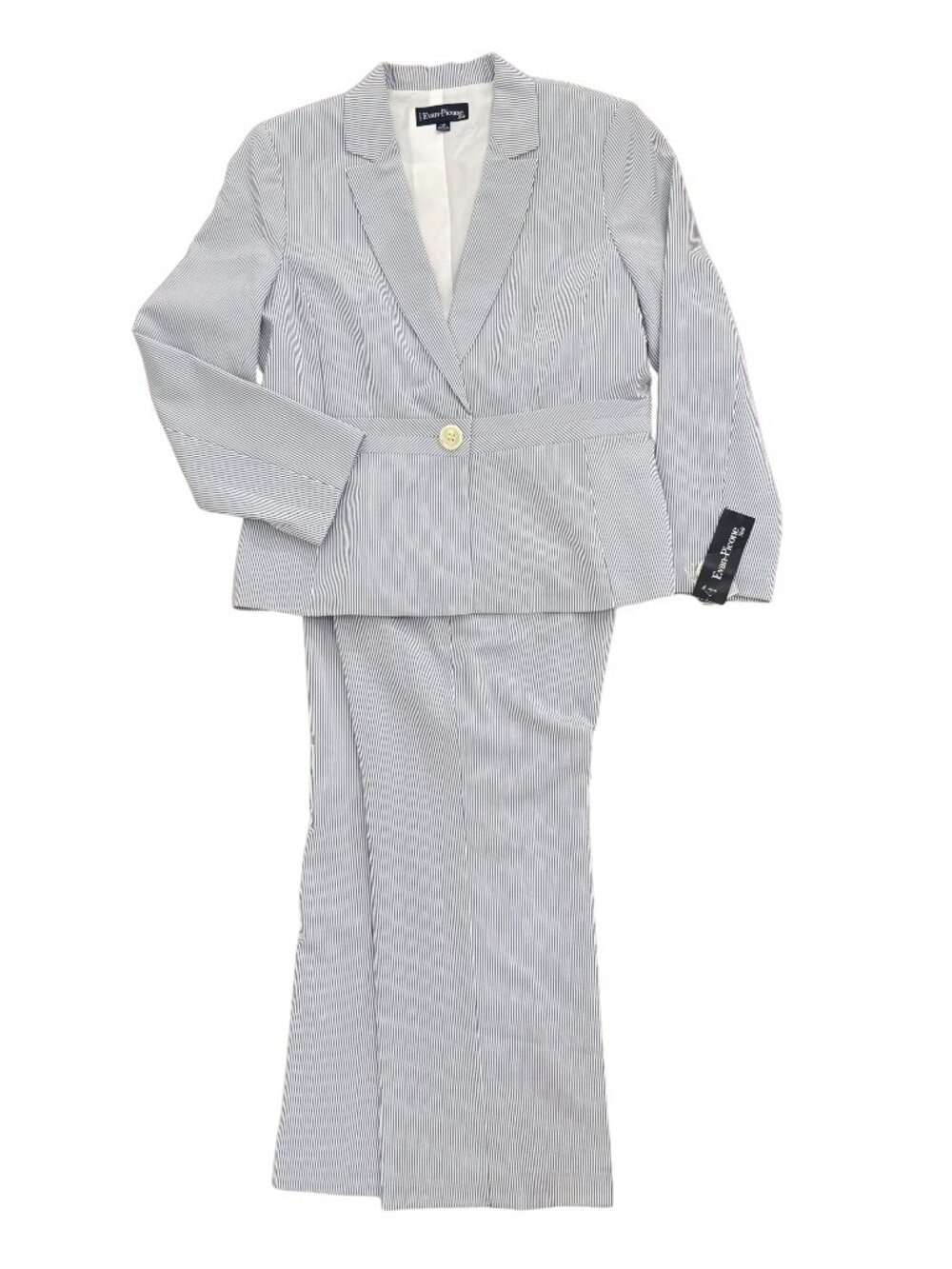 NWT Evan Picone Women’s Seersucker Two-Piece Suit Sz 16P